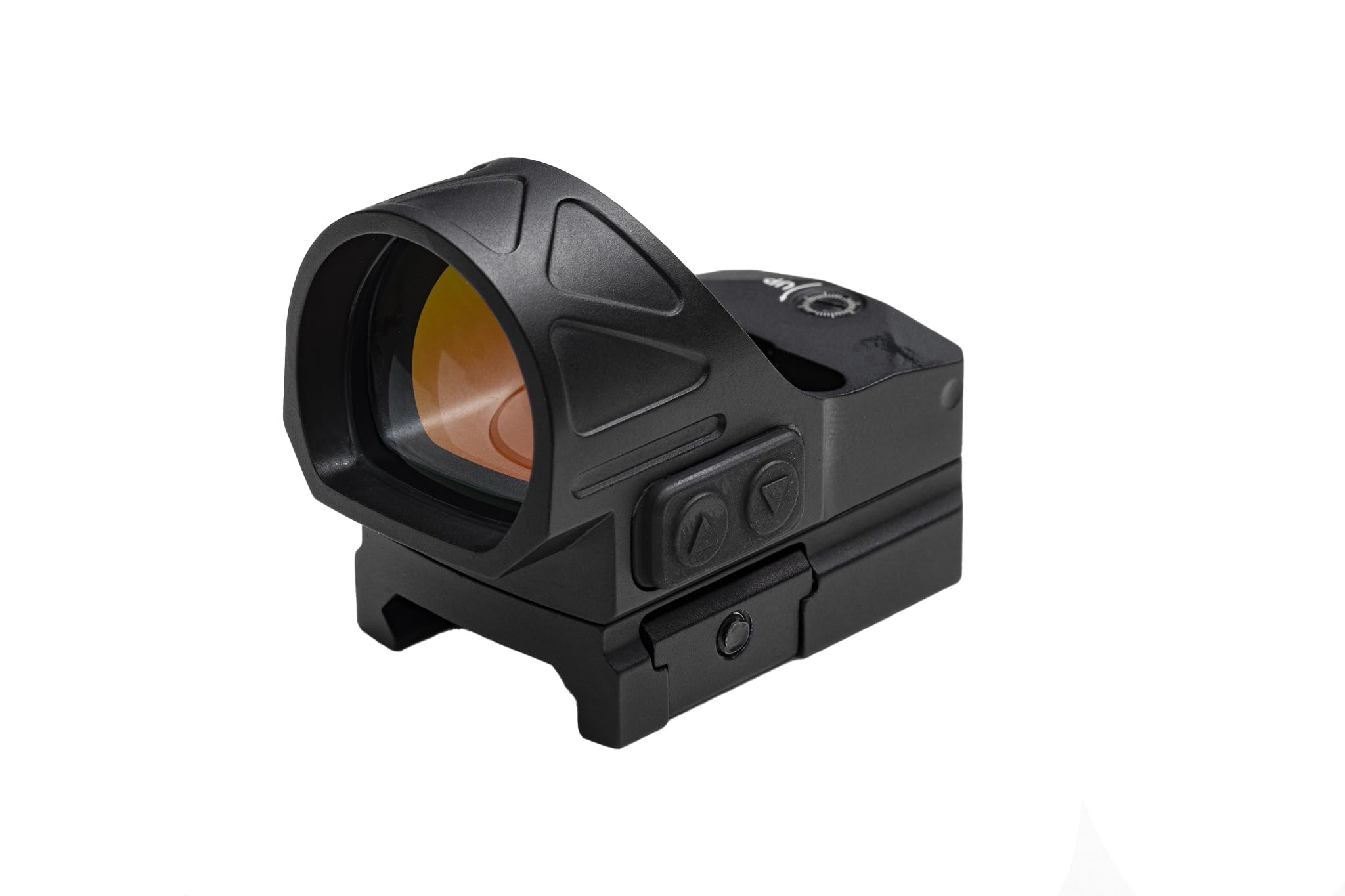 Gideon Optics close-up of large 22.3x27mm window highlighting wide view advantage