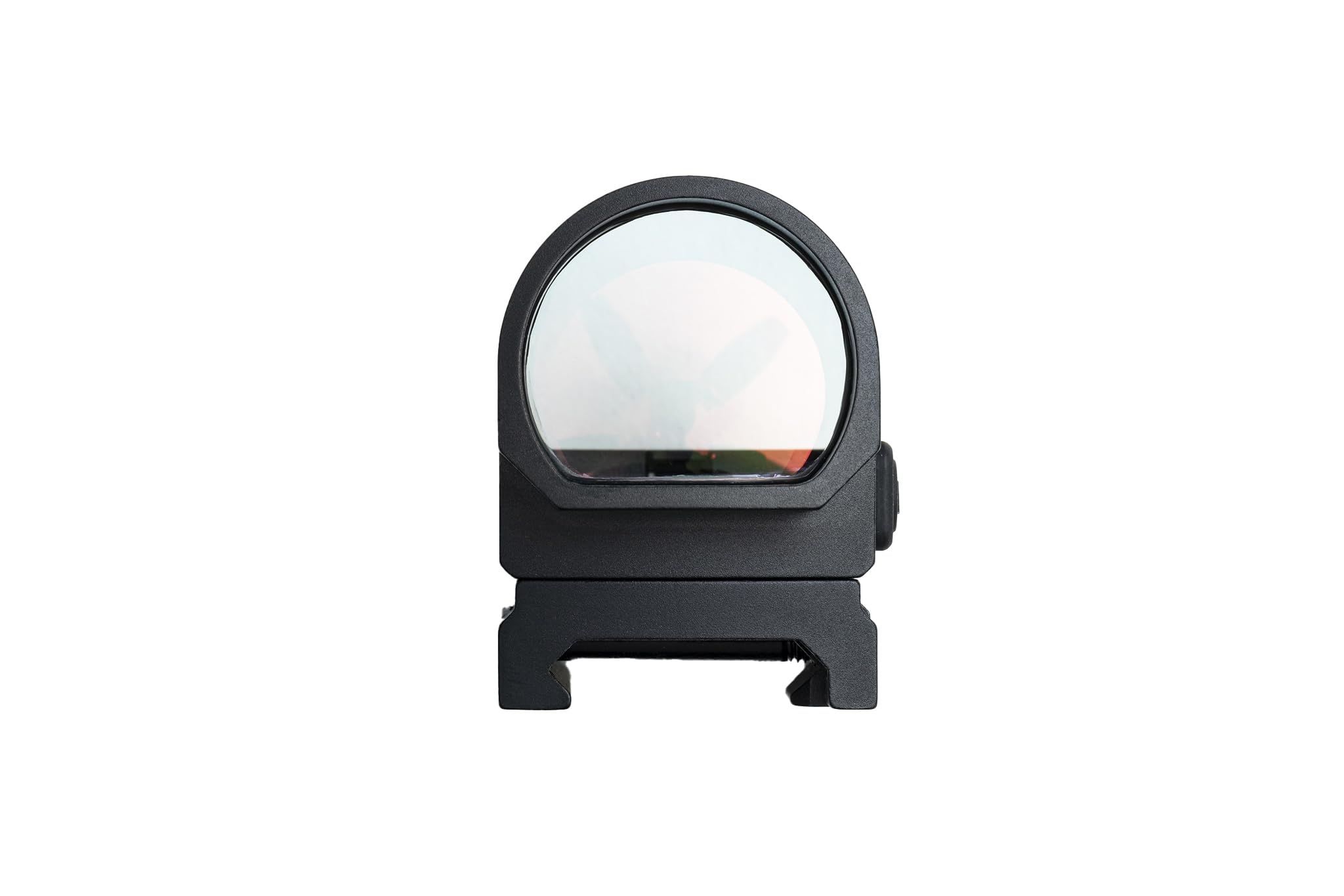 Gideon Optics Omega next to coin showing lightweight, pocketable size