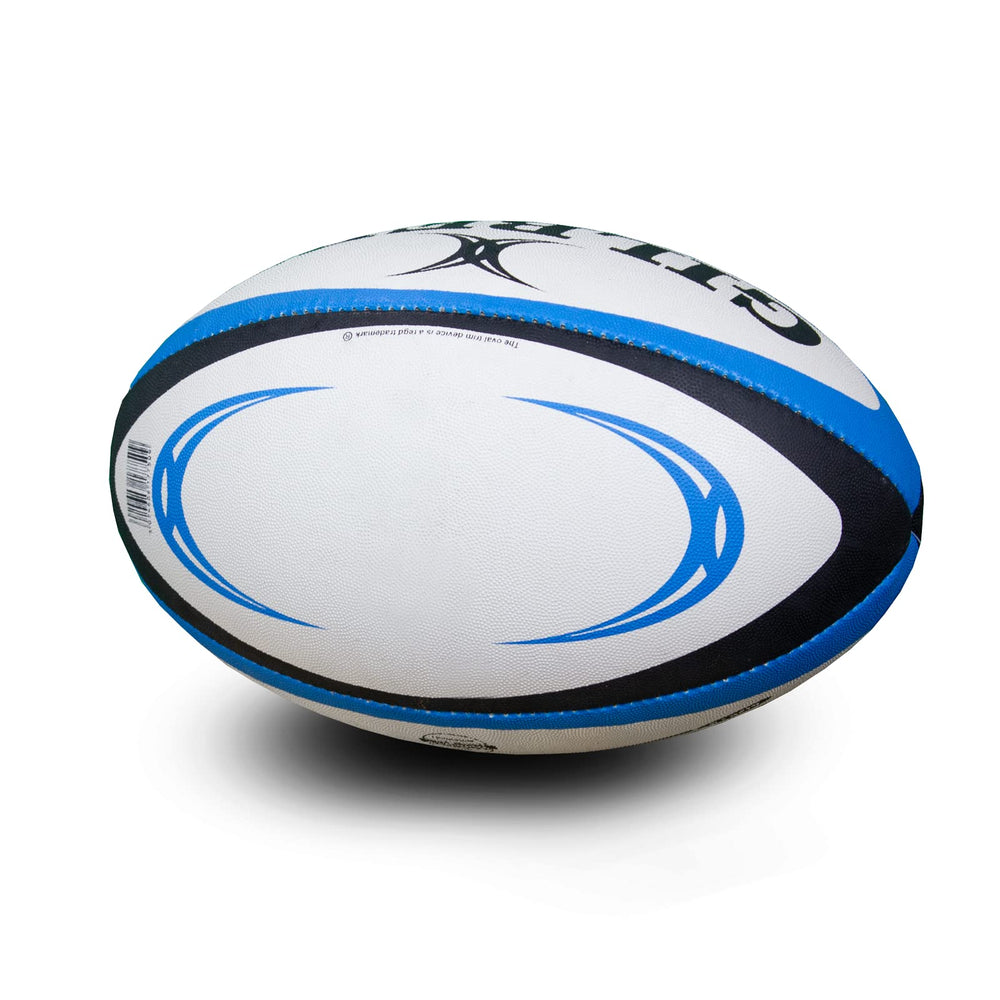 Gilbert Omega in play on pitch showing durable construction and match use