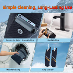 GIOIGOO socks worn snowboarding, demonstrating fast heating and outdoor protection