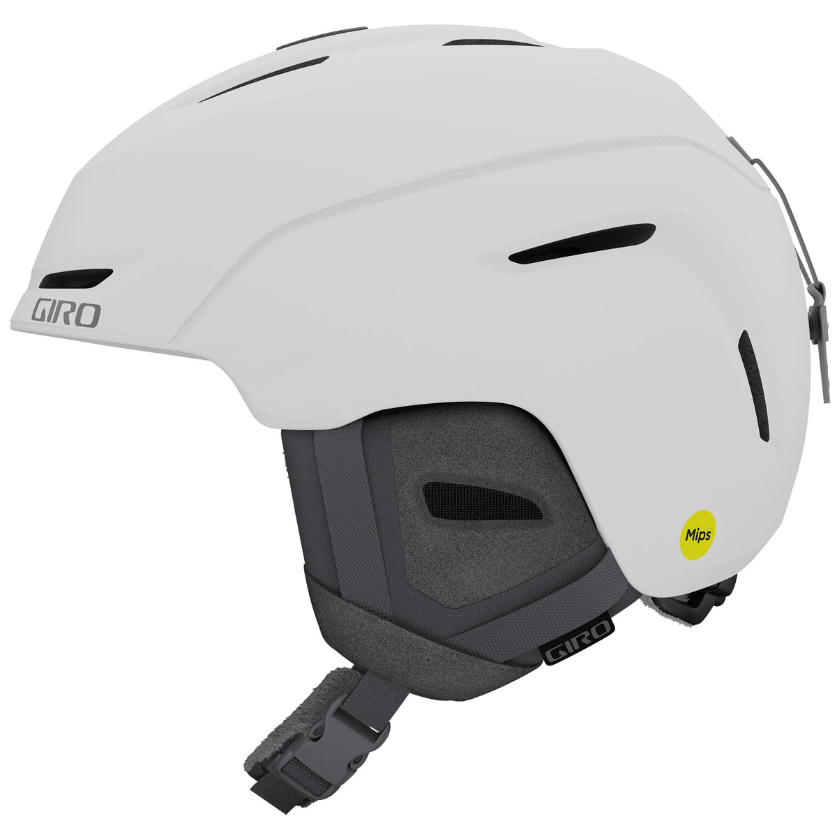 Giro Avera front view in matte white showing sleek profile and fit benefit