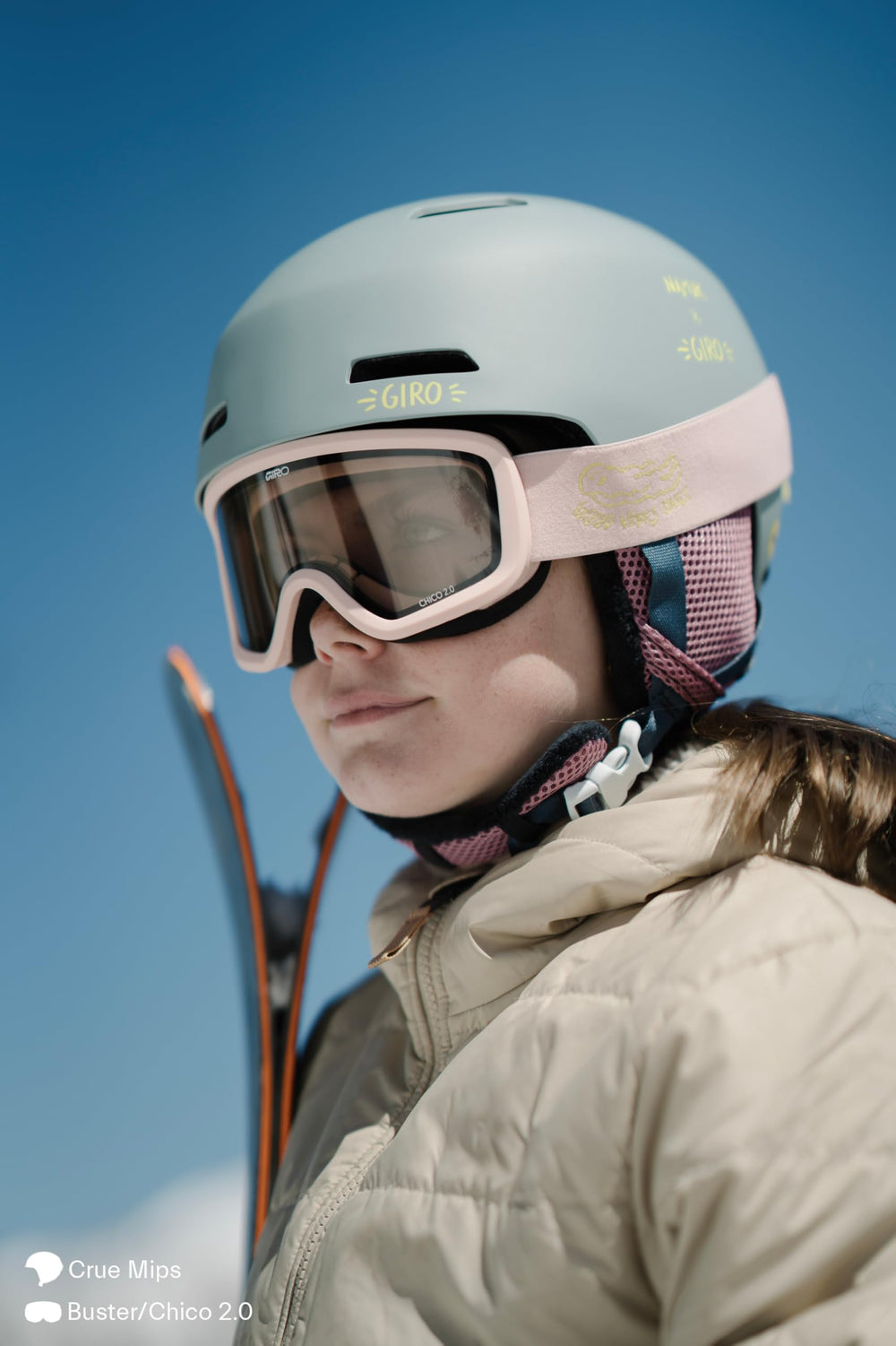 Giro Crue MIPS on child showing size M fit and reliable protection benefit