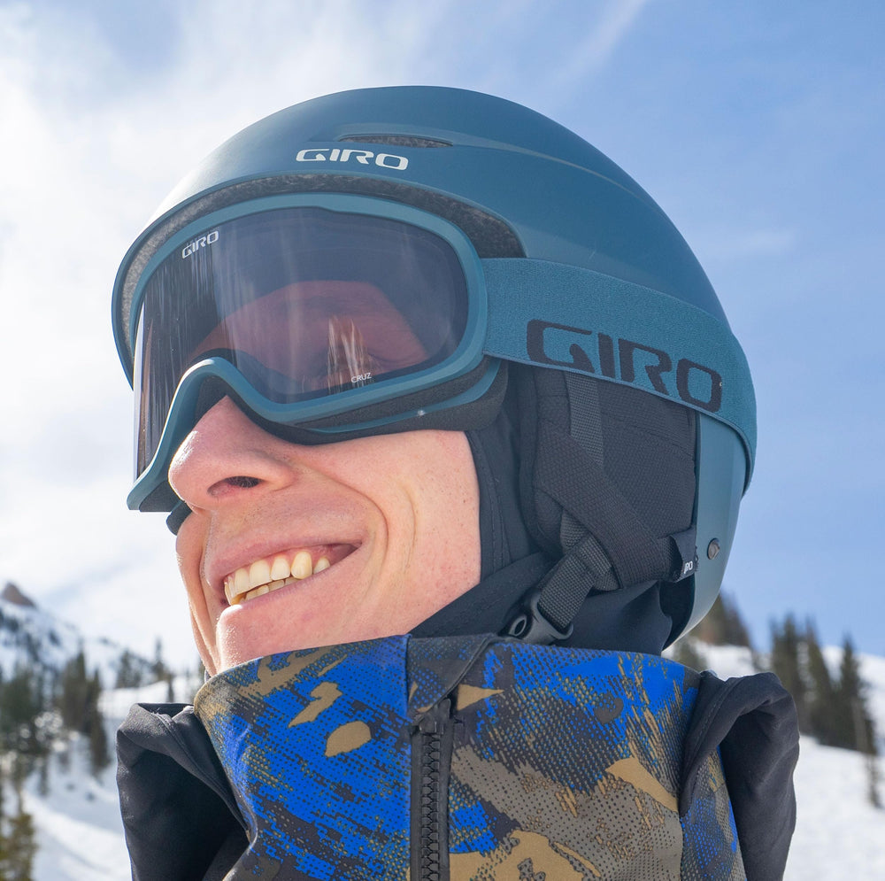 Giro Cruz worn over prescription glasses illustrating OTG comfort and fit