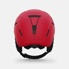 Giro Neo helmet top view highlighting thermostat control and Stack Vent for fog reduction