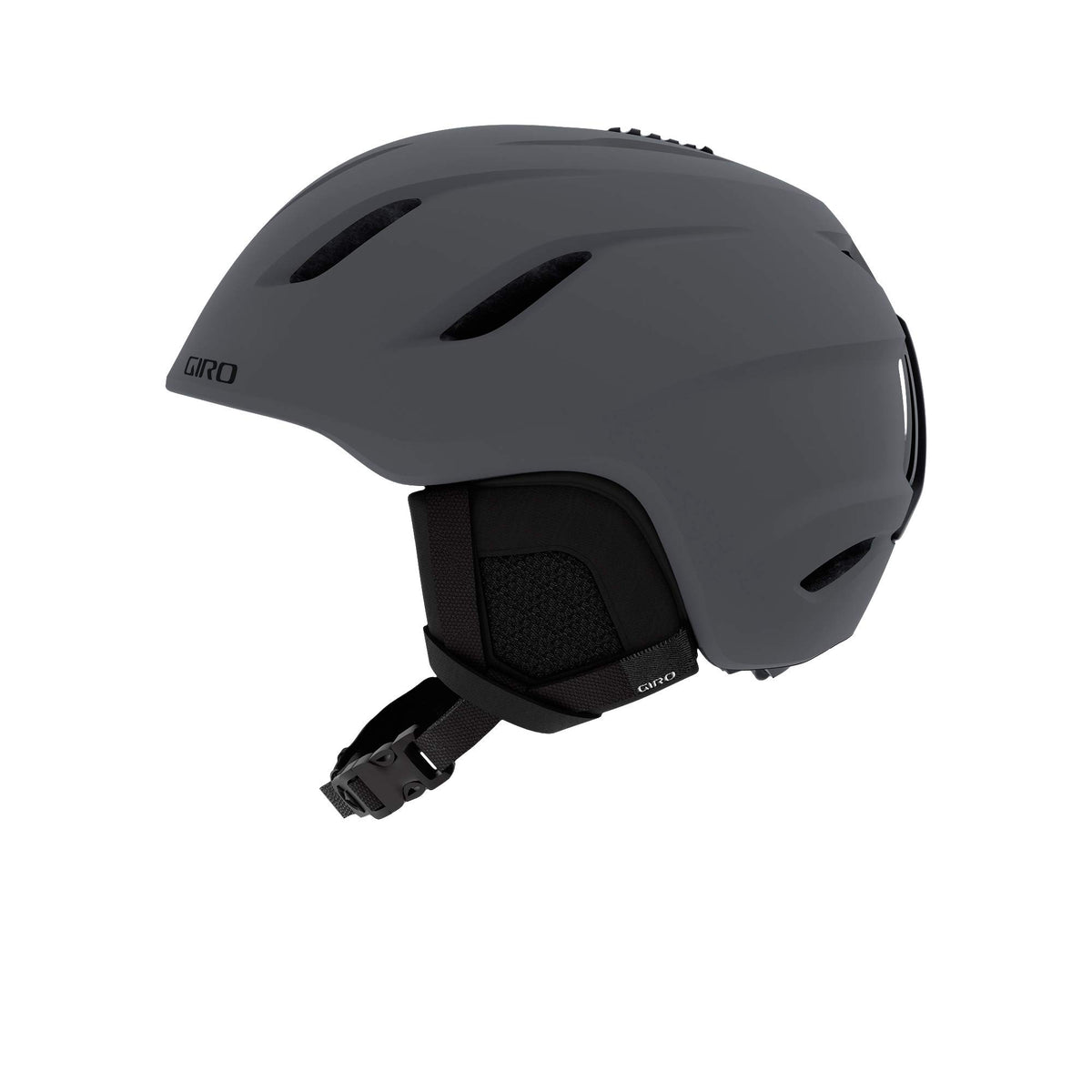 Giro Nine front view matte charcoal showing sleek profile and lightweight benefit