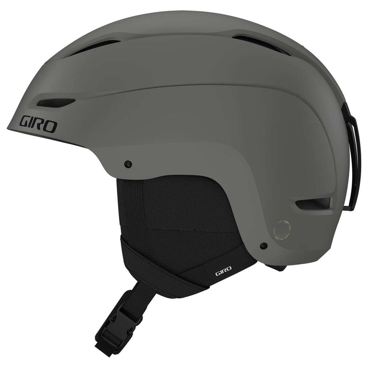 Giro Ratio front view in matte titanium showing sleek shape and visibility benefit