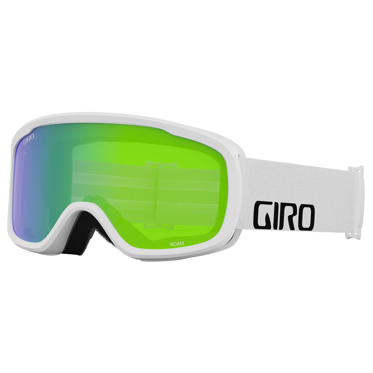 Giro front profile white strap showing clean fit and wide view benefit