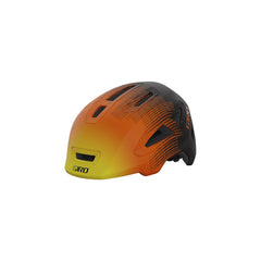 Giro Scamp II matte orange front profile showing safe coverage and bright visibility