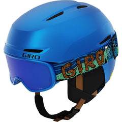 Giro Spur front view showing helmet and goggle combo, clear fit benefit
