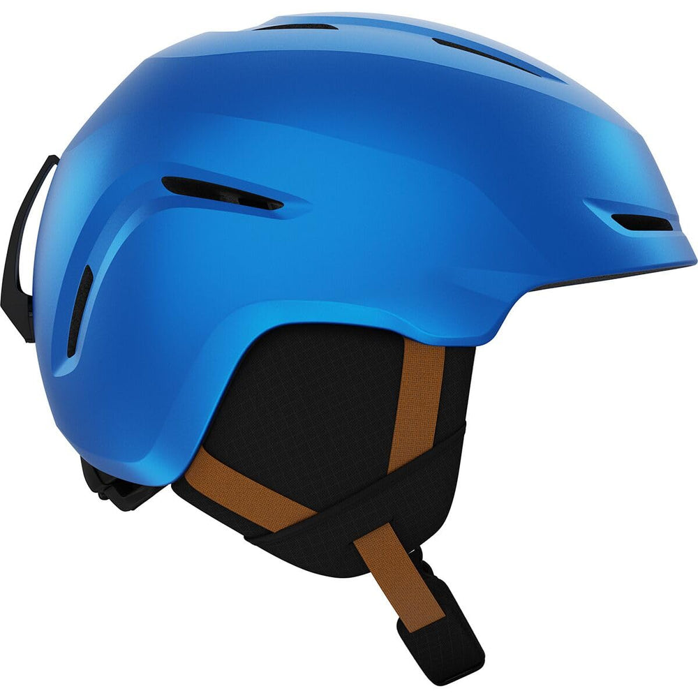 Giro Spur on a child skiing, helmet‑goggle set offering safety and comfort