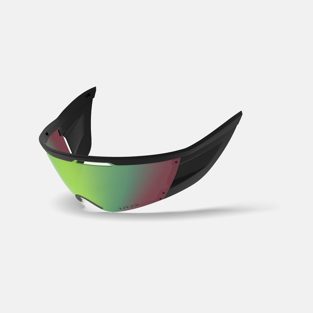 Giro Vanquish Shield front view showing emerald lens improving contrast