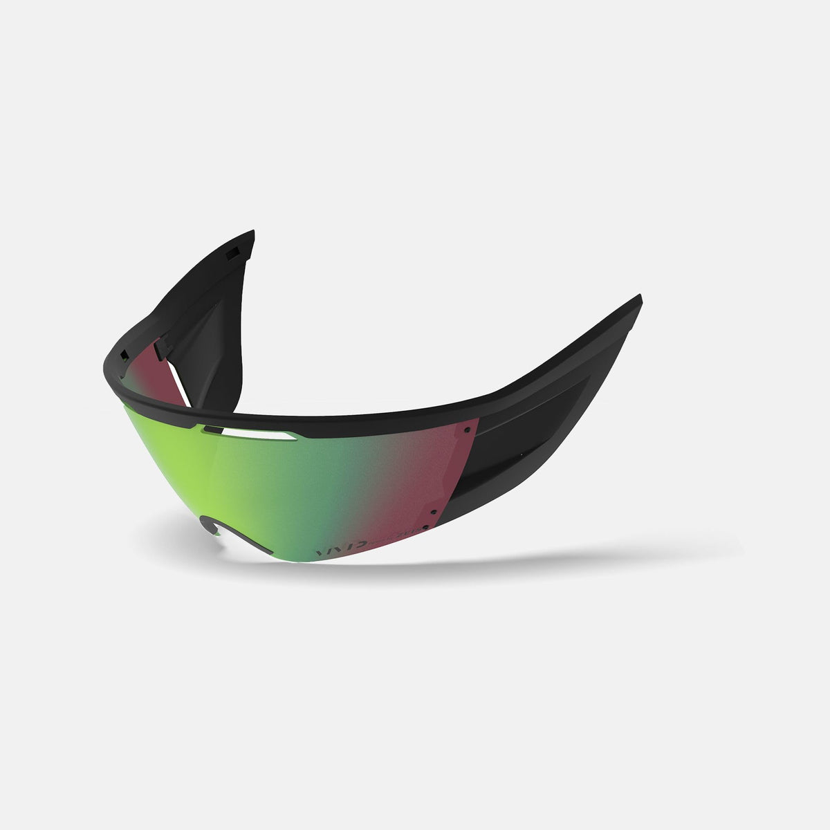 Giro Vanquish Shield front view showing emerald lens improving contrast