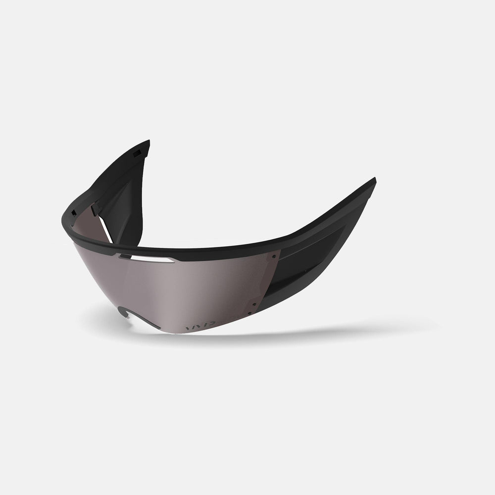 Giro Vanquish Shield on helmet front view showing lens clarity and quick magnetic fit