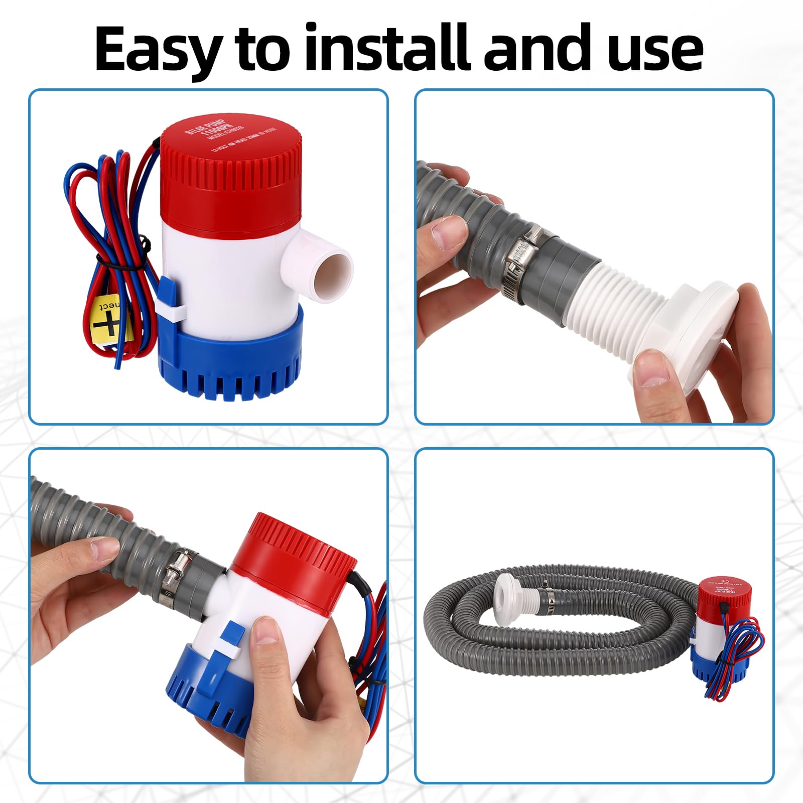 Gisafai installed in boat bilge demonstrating efficient water removal in use
