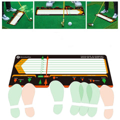 Gismelio front view of stance mat showing alignment guides and consistent setup benefit