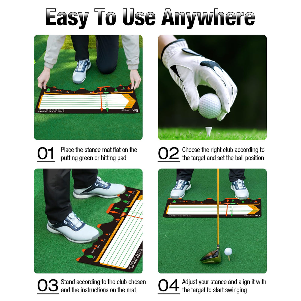 Gismelio in-use with golfer practicing stance to build muscle memory and posture