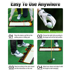 Gismelio in-use with golfer practicing stance to build muscle memory and posture
