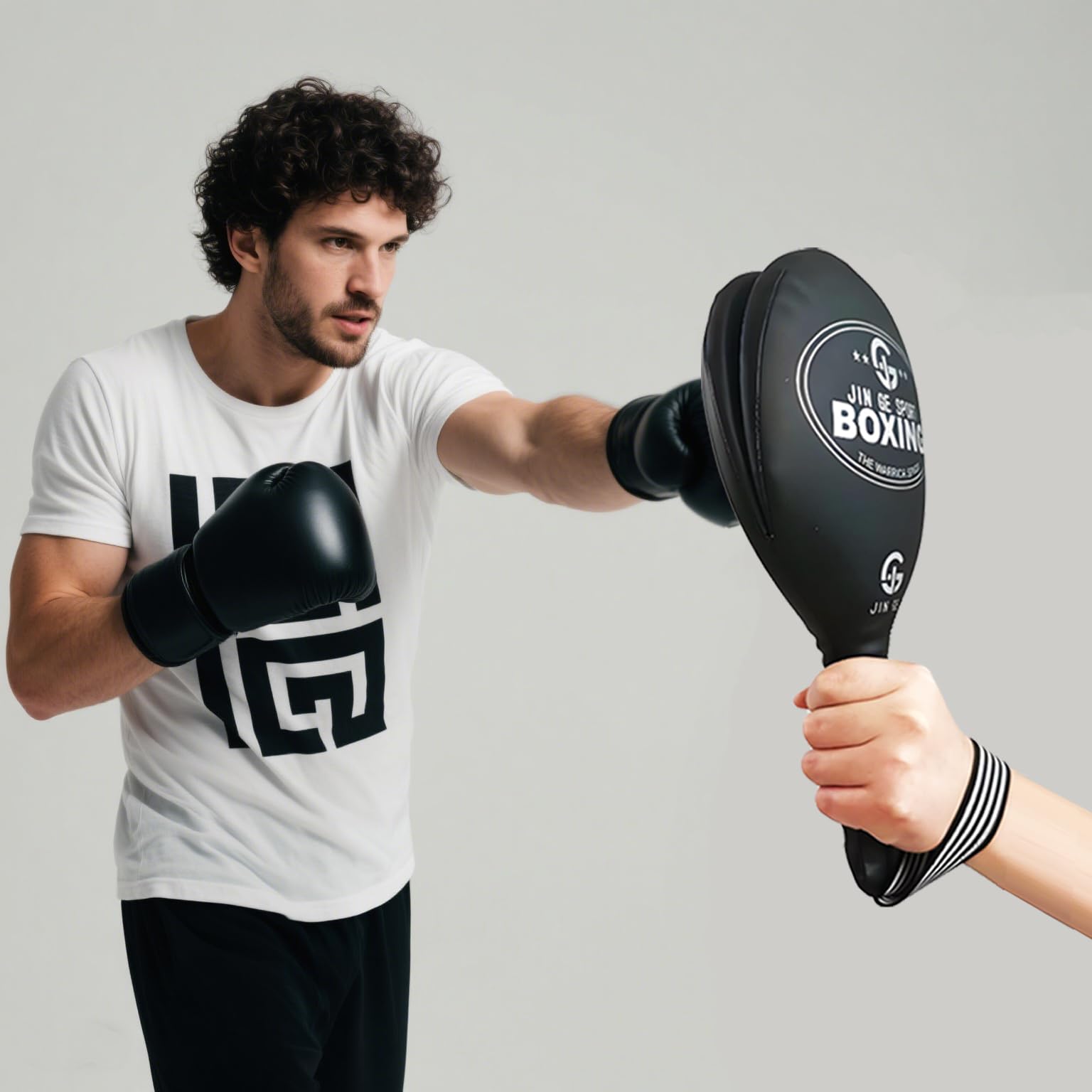 G JGZDBXHHL close-up of leather texture and reinforced stitching for durable training wear