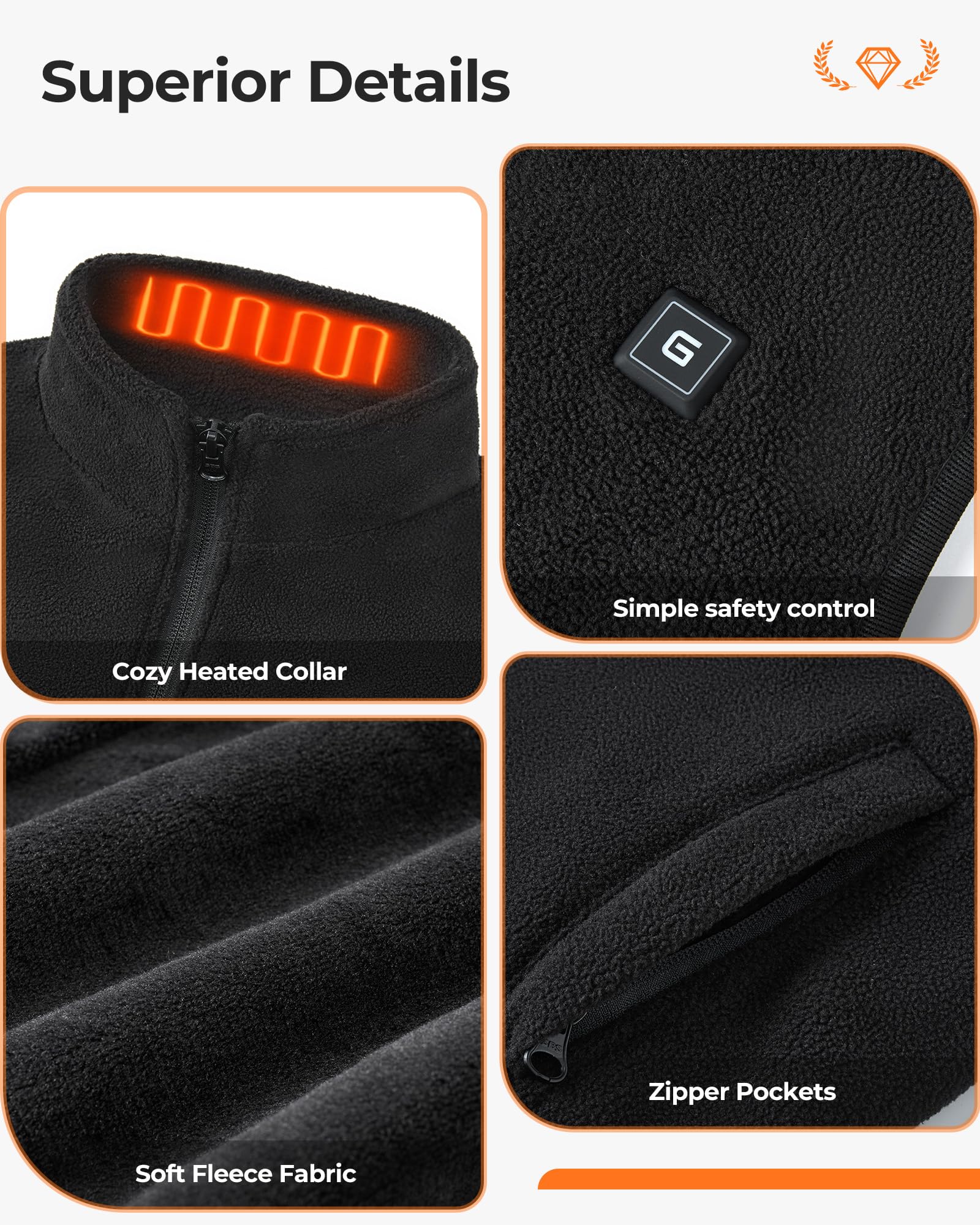 Glaais child wearing heated vest outdoors showing comfortable mobility