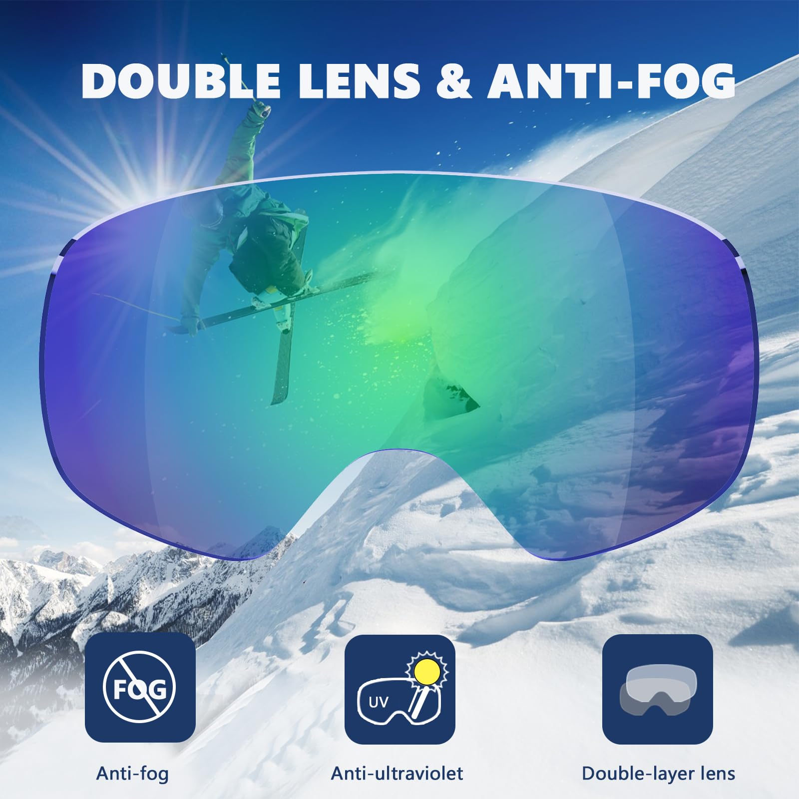 GlaRid goggles with storage case and cloth for easy protection and care