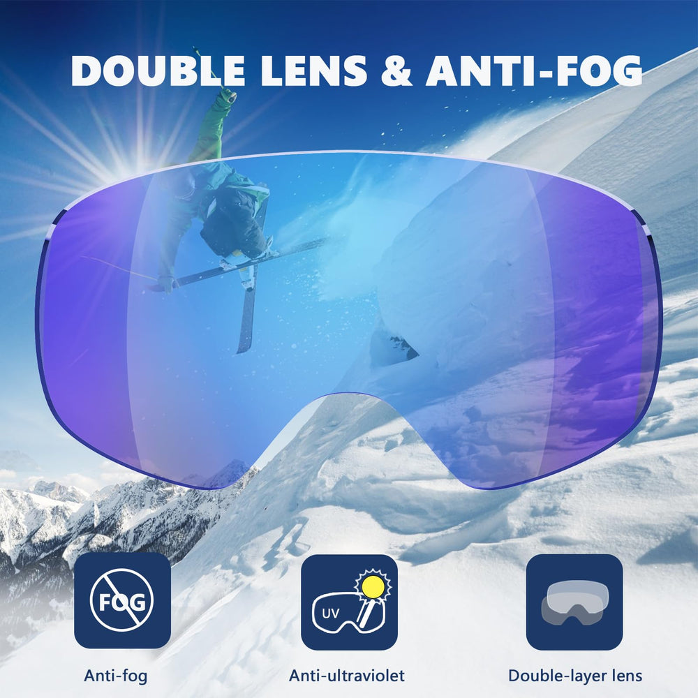 GlaRid goggles in use on snowboarder demonstrating clear visibility