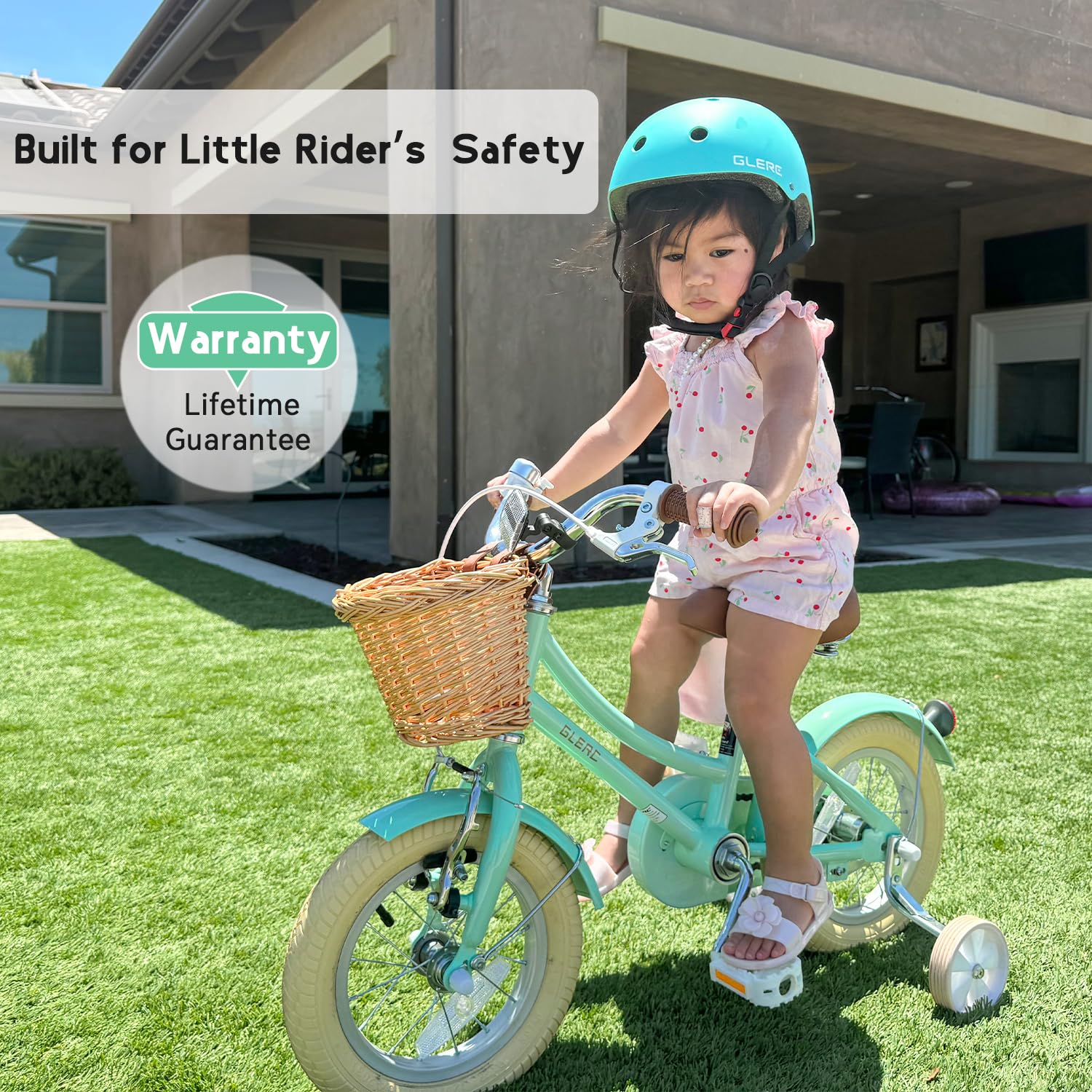 Glerc Little Molly handlebar pad and short-travel brake lever close-up, safer braking