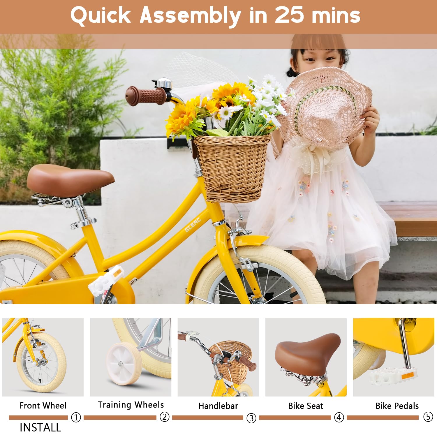 Glerc Little Molly brake lever close-up showing child-friendly short-travel levers for control