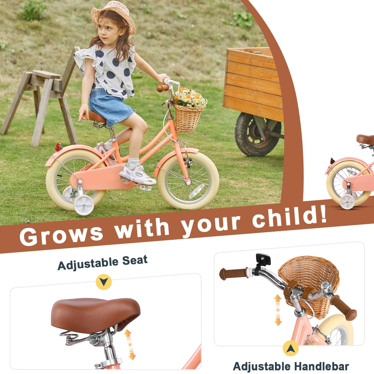 Glerc Little Molly handlebar detail with padded cover and brake lever for safer control