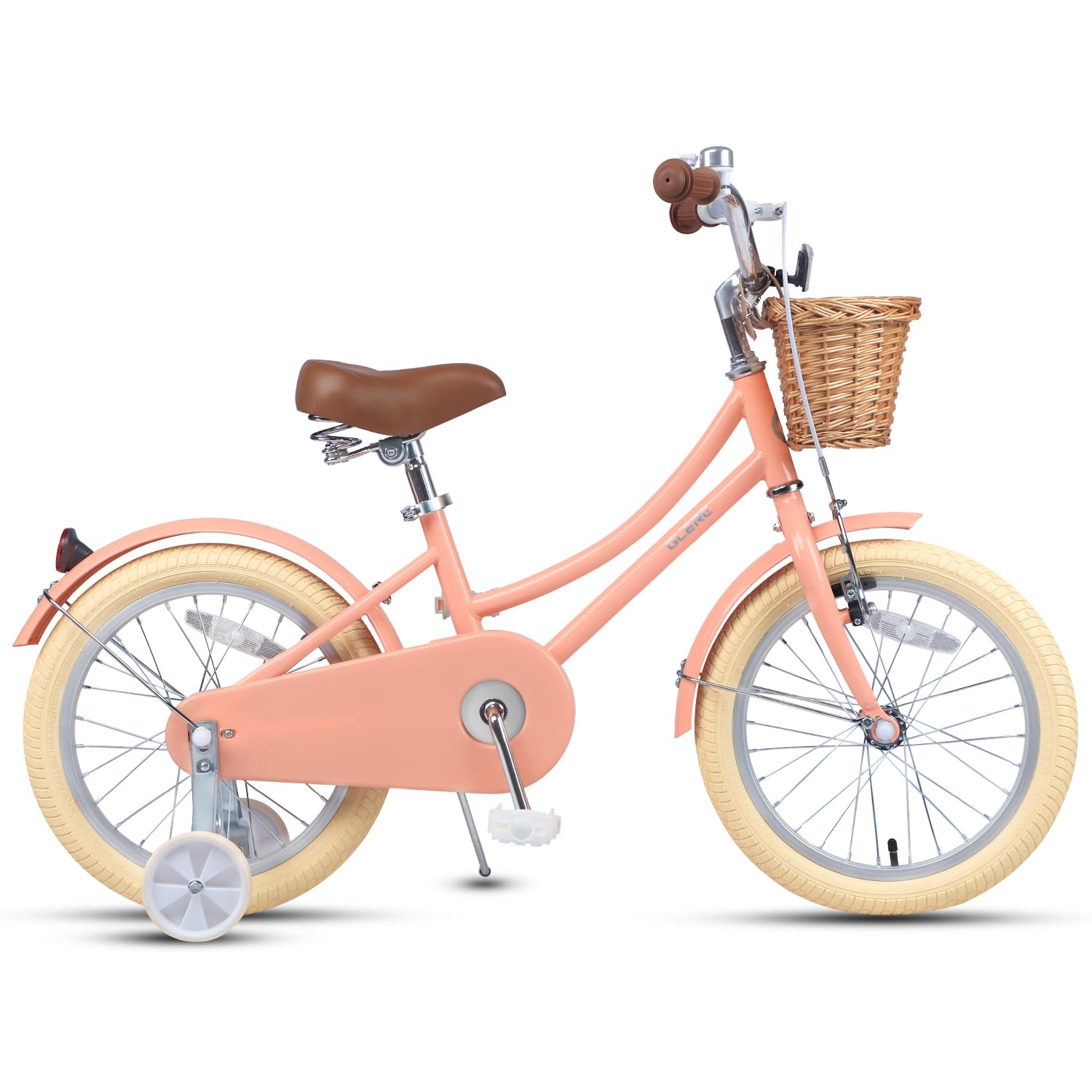 Glerc Little Molly kickstand down beside child to demonstrate parking convenience