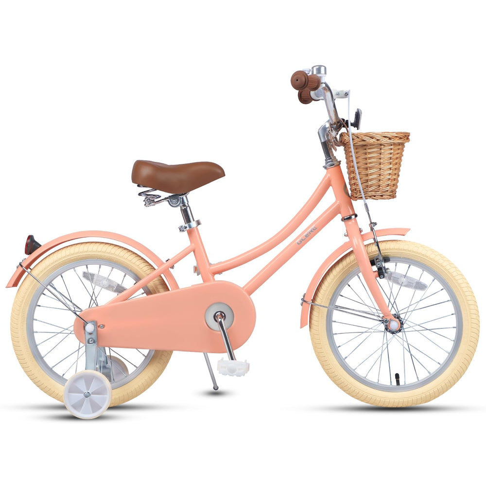 Glerc Little Molly kickstand down beside child to demonstrate parking convenience