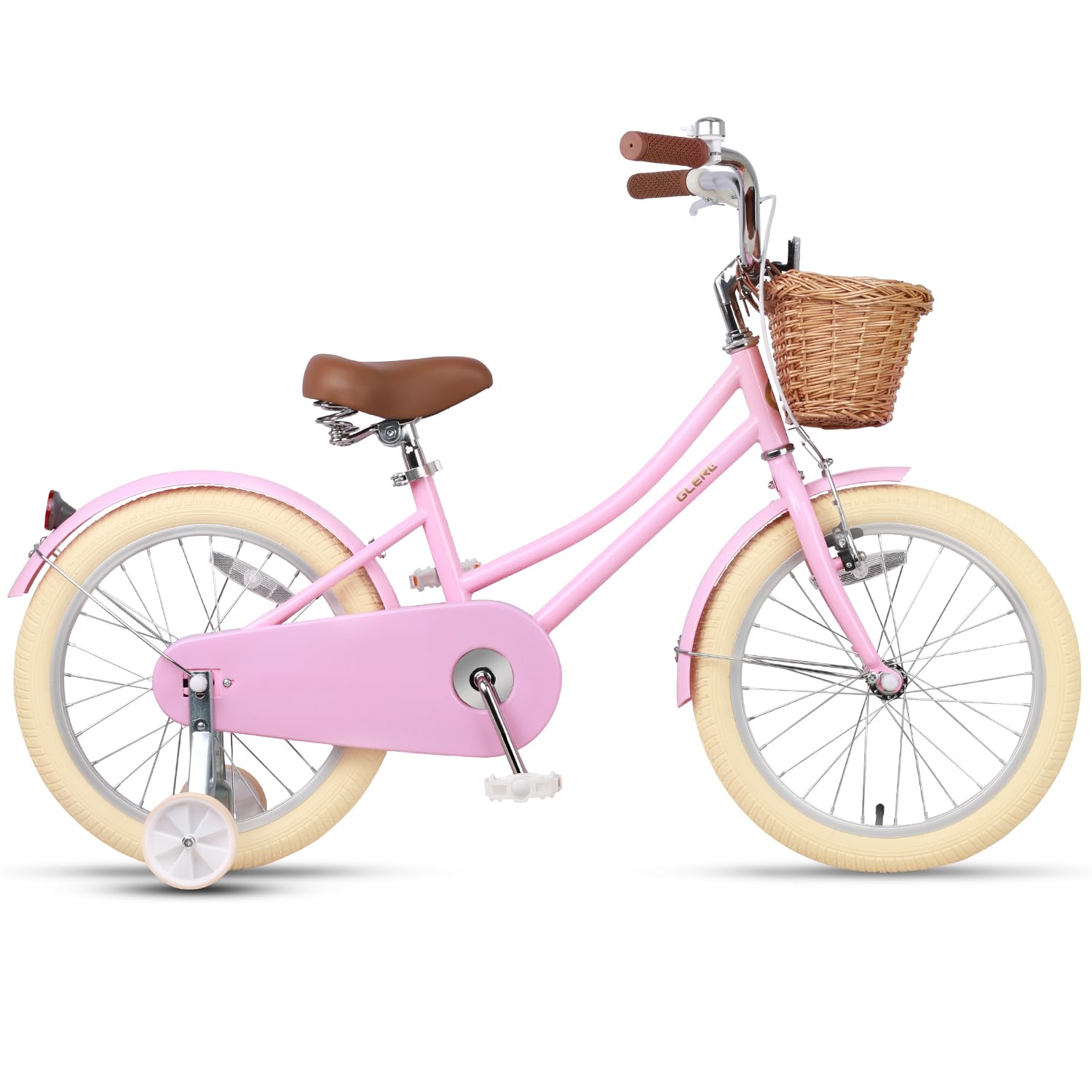 Glerc bike next to child to show size and fit for ages five to nine