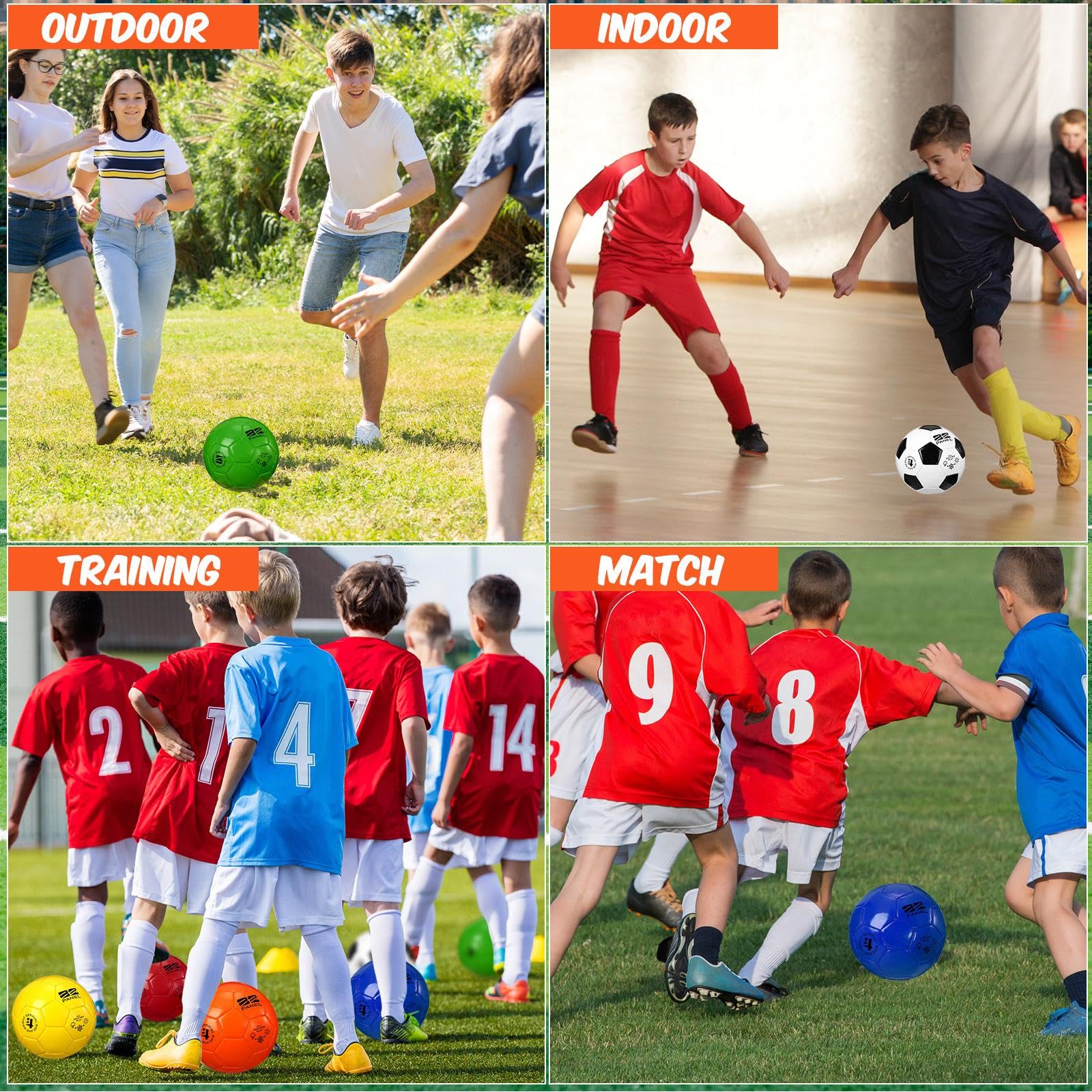 Glimin ball held in hand showing size 3 scale and easier control for children