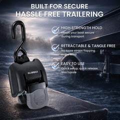 GlimmaX stainless steel retractor housing side view, corrosion-resistant marine-grade component