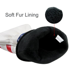 GLOOF hybrid cover fitted on a club in use protecting head from damage