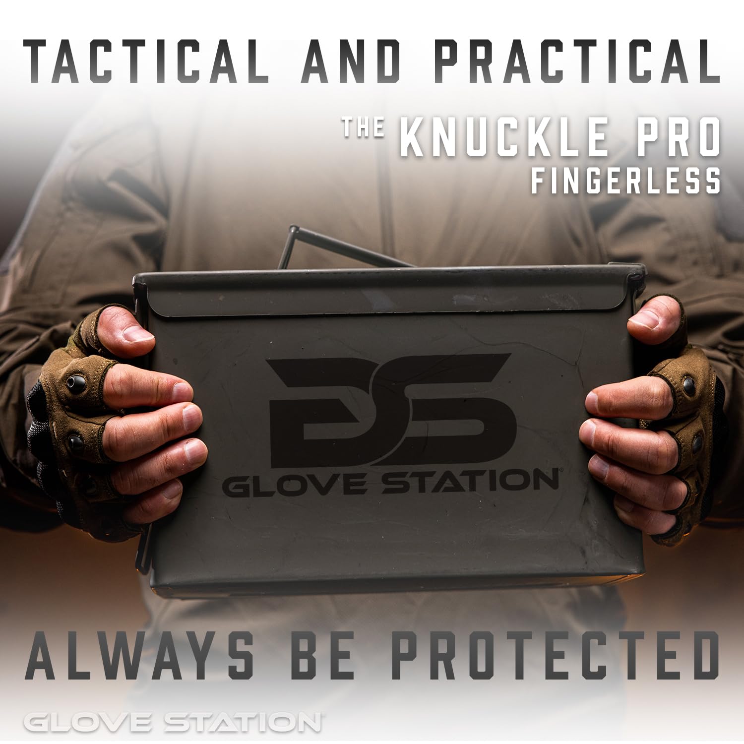 Glove Station in-use on motorcycle showing riding control benefit: tactile performance