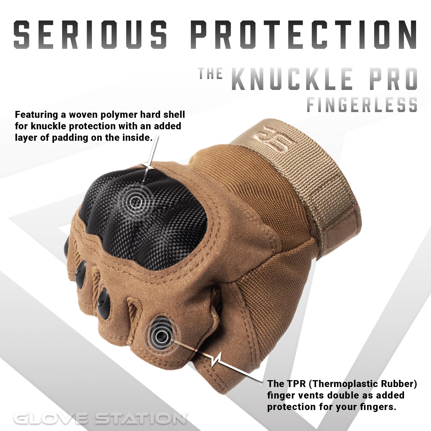 Glove Station ventilation mesh and rubber aero vent showing airflow benefit: cooler hands