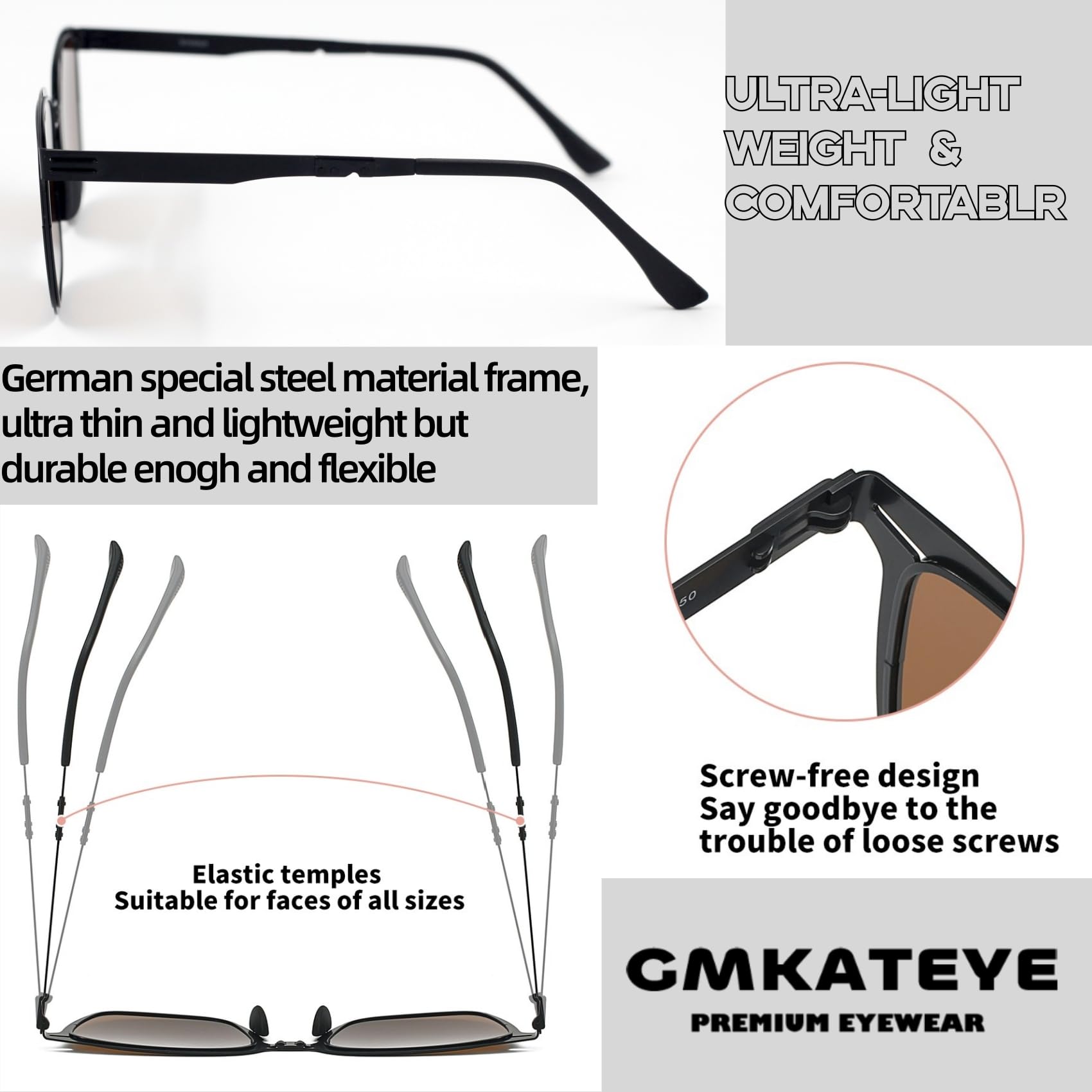 GMKATEYE polarized lens reducing glare demonstration for clearer outdoor vision