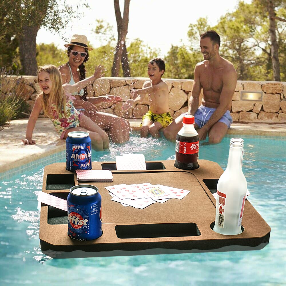 GNYO tray in pool with players demonstrating secure play surface and convenience