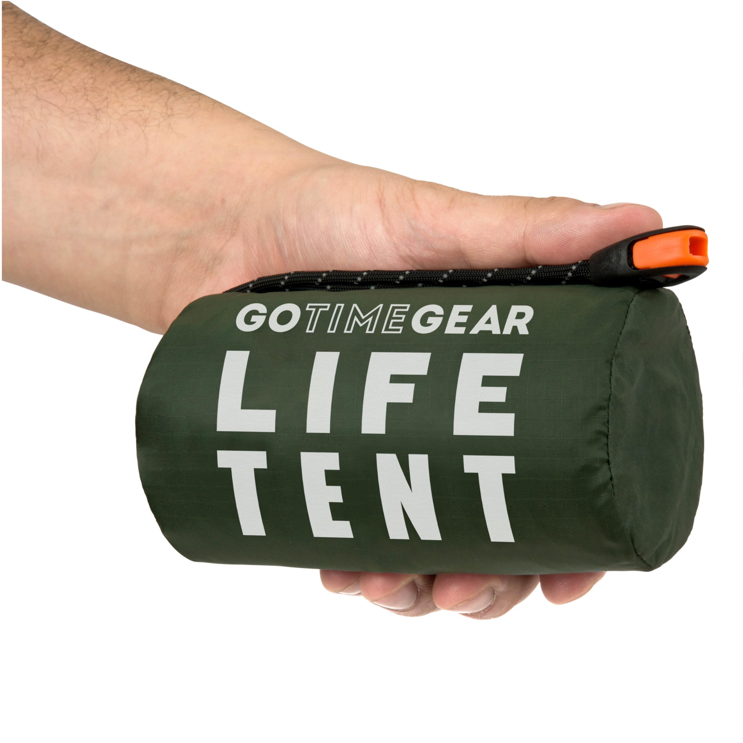 Go Time Gear front view showing compact waterproof shelter and fast setup benefit