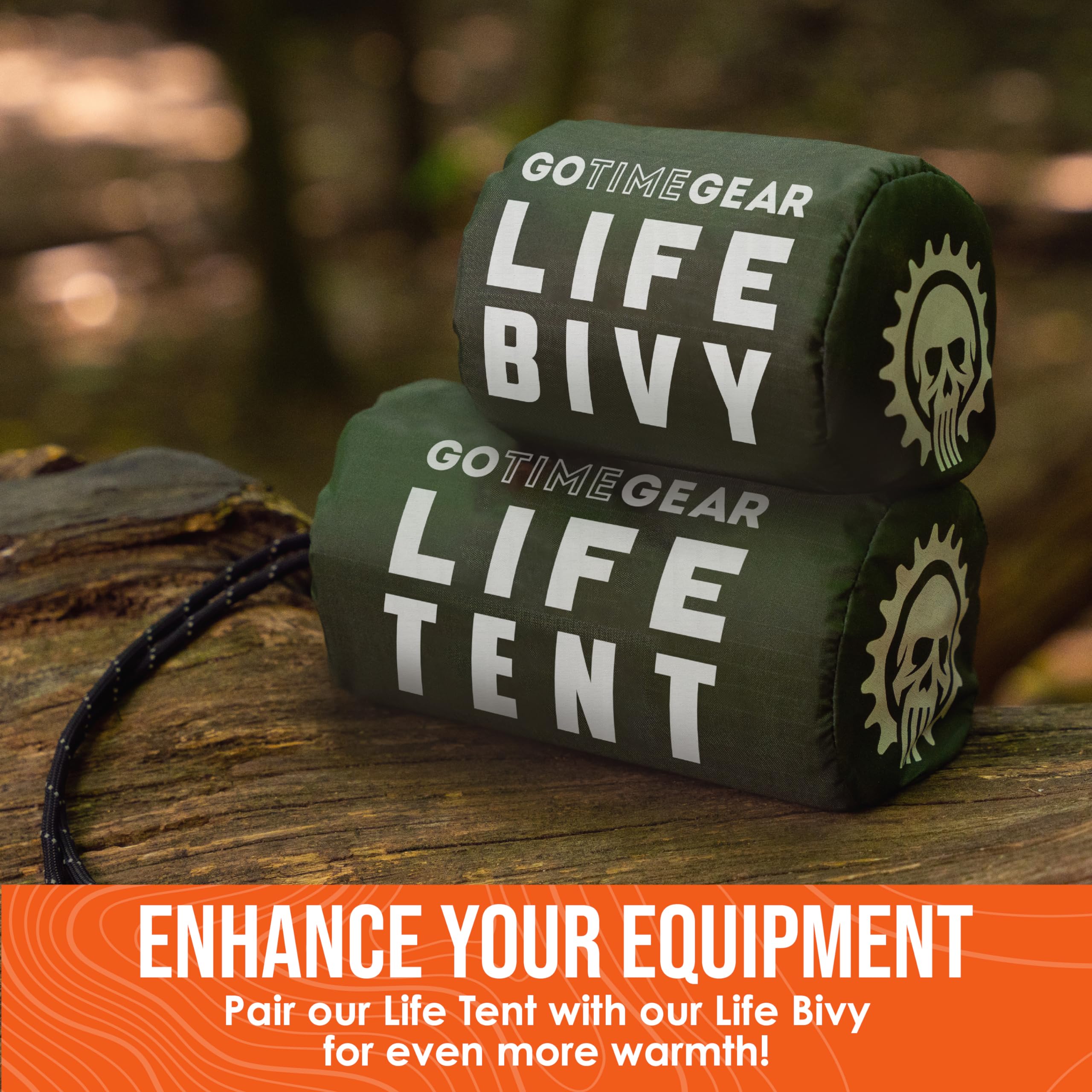 Go Time Gear tent at campsite illustrating fast-deploy shelter for emergency use benefit