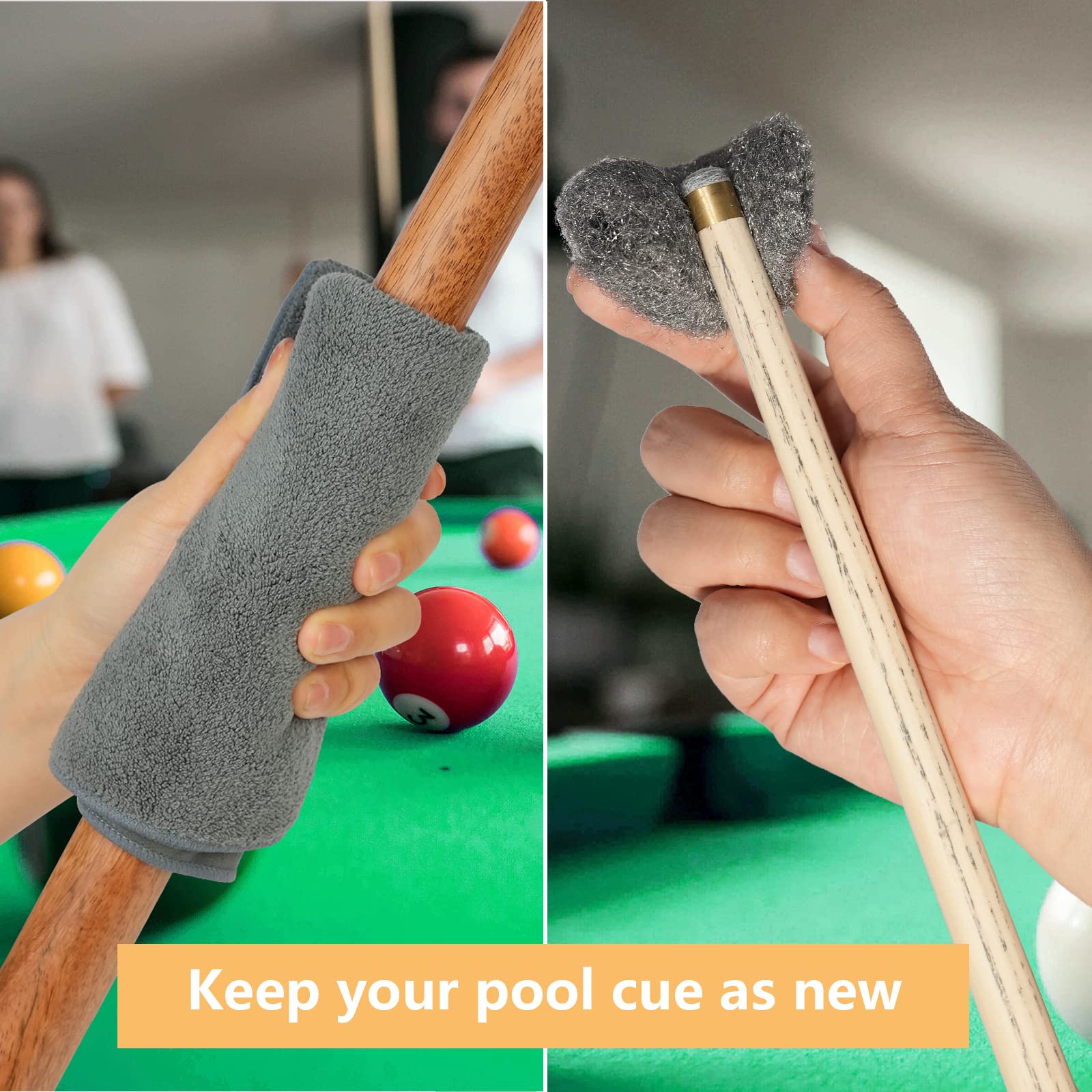 Go2trymo lifestyle scene of someone cleaning a pool table for better play consistency