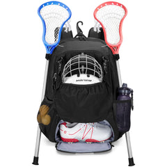GOBUROS backpack front view showing organized pockets and durable nylon — reliable gear protection