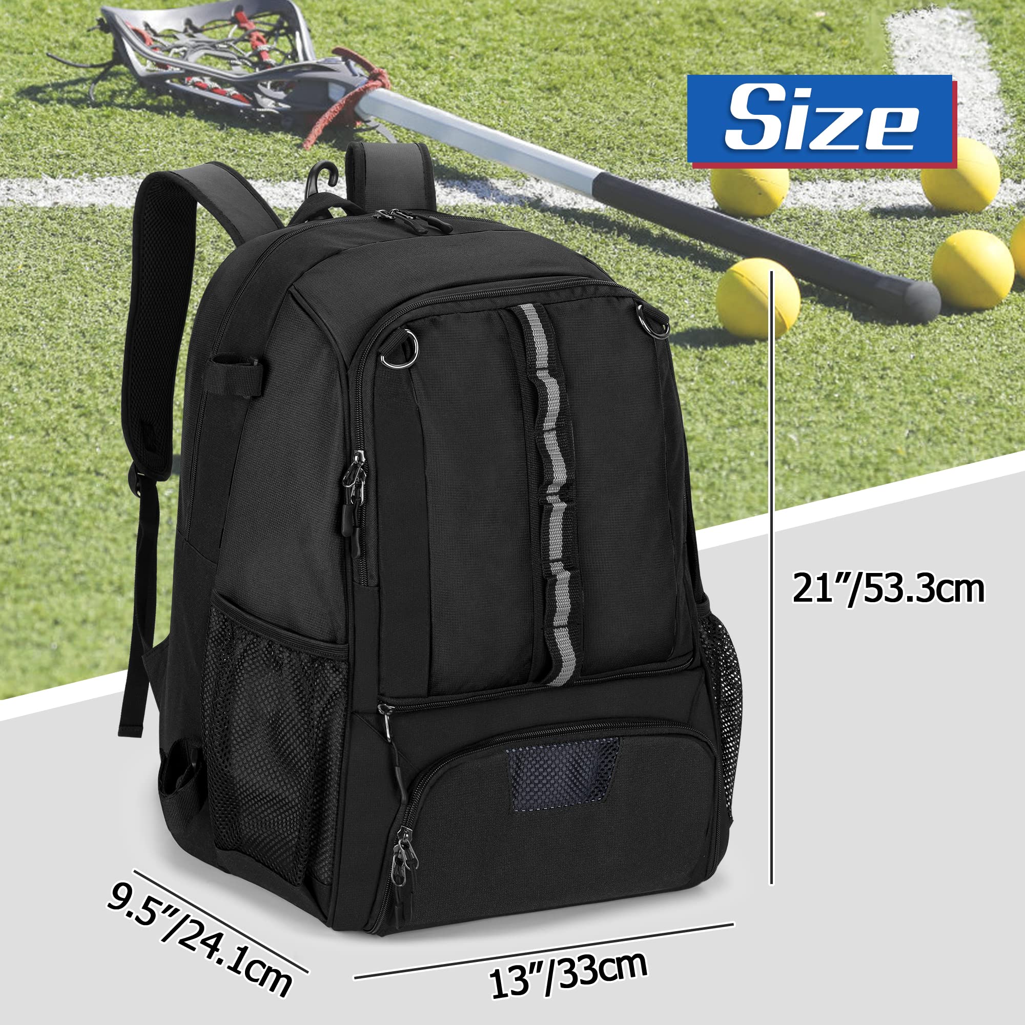 GOBUROS side mesh pocket holding water bottle and small accessories for quick access