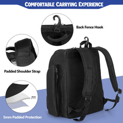 GOBUROS side pockets with water bottle and pickleballs for quick match access