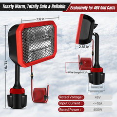 Gociean heater head tilted to show 360° adjustability and targeted warmth