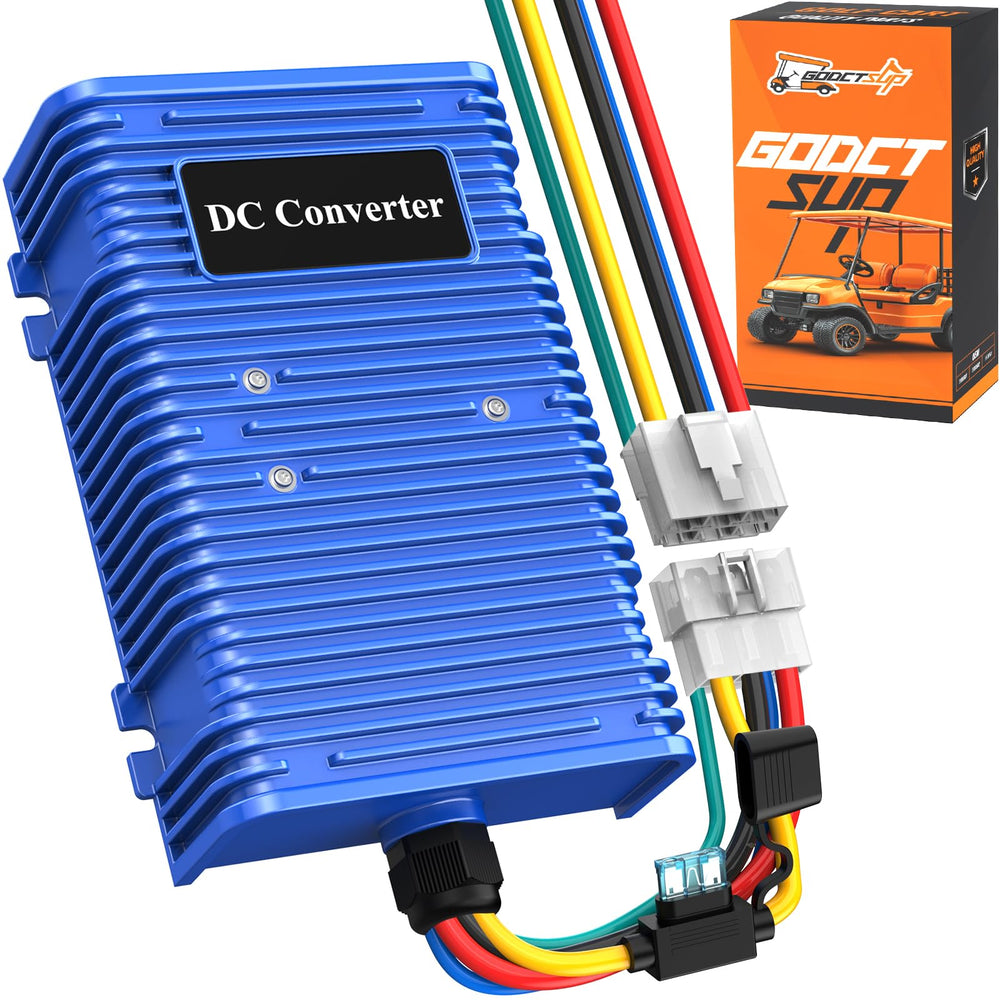 GODCTSUP front view of converter showing mounting brackets and terminals for secure installation