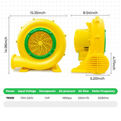 GOFAFALO blower inflating bounce house quickly for faster party setup benefit