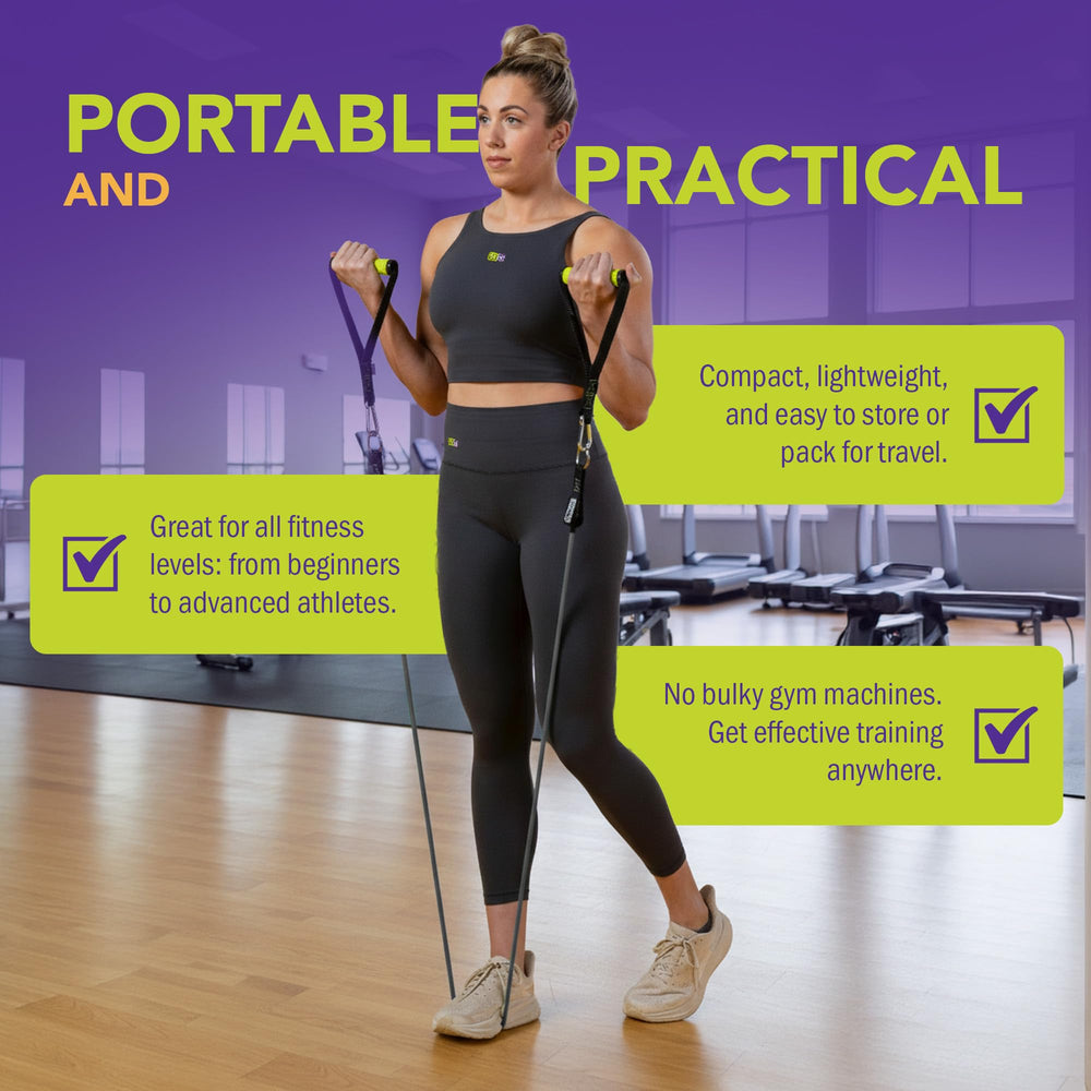 GoFit power tube connected to ankle strap showing targeted lower-body benefit