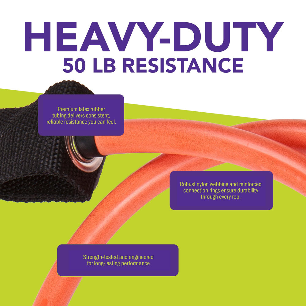 GoFit tube anchored in door anchor setup for stable home workout advantage