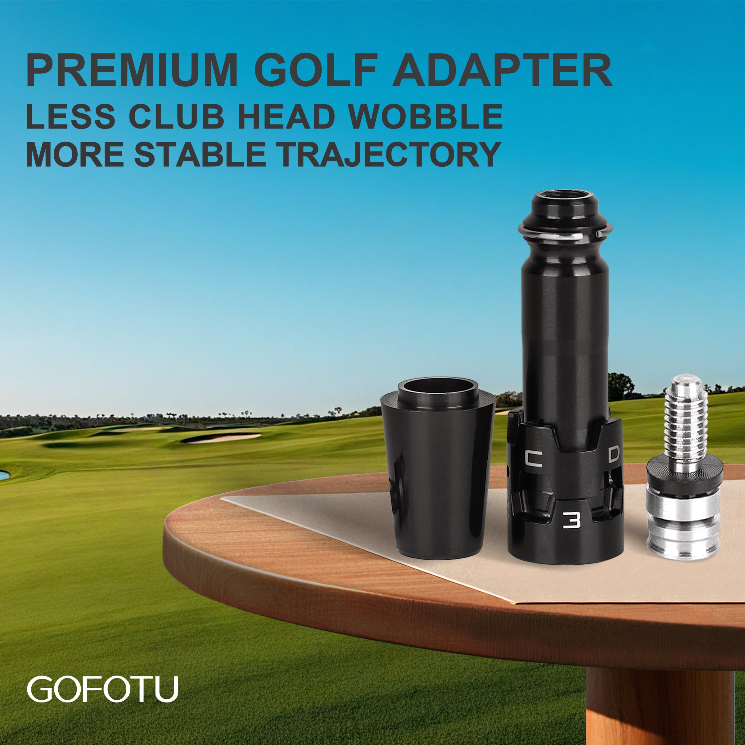 Gofotu close-up ferrule detail highlighting titanium construction for durable hosel connection